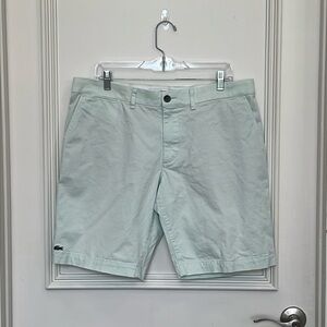 EUC Izod Lacoste slim fit Chino Bermuda shorts. Size 36. Color is Seafoam green)